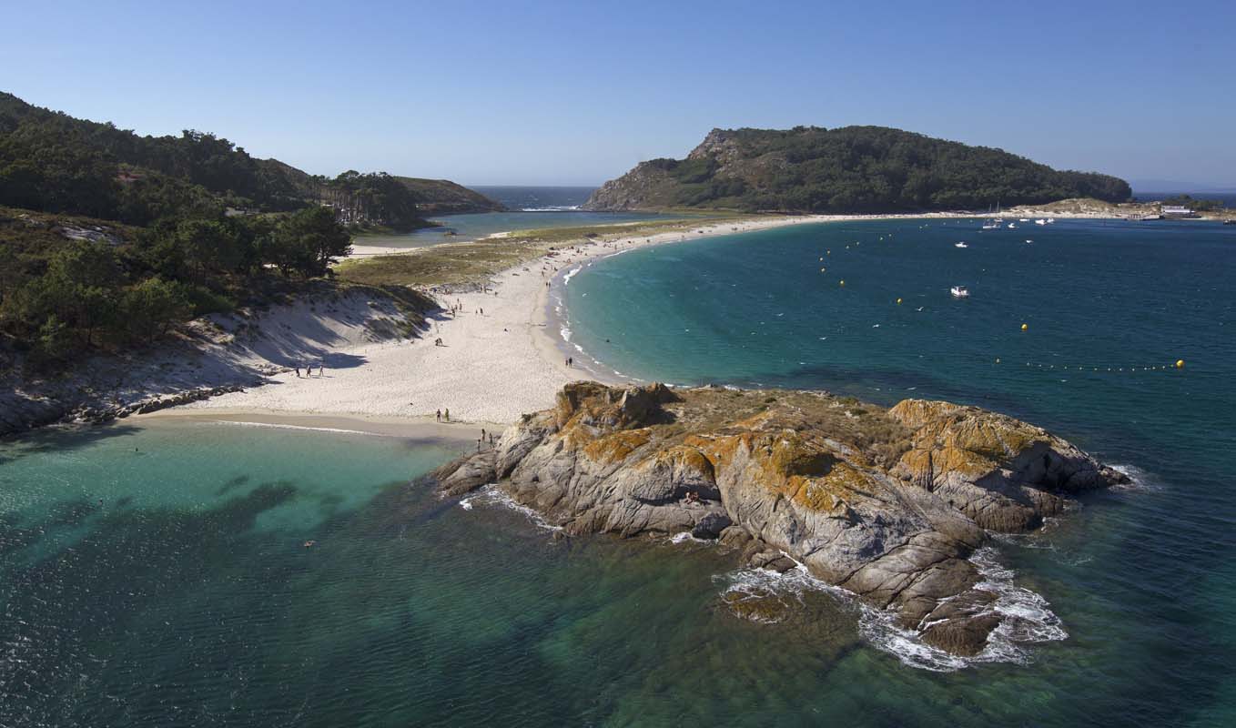 Praia de Rodas e Isole Cíes raggiungibili in barca da Vigo